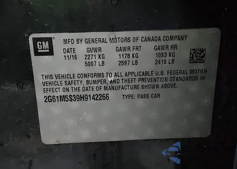 2017 Cadillac Xts Luxury z USA, uszkodzony, nr VIN 2G61M5S39H9142266